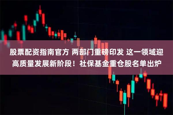股票配资指南官方 两部门重磅印发 这一领域迎高质量发展新阶段！社保基金重仓股名单出炉